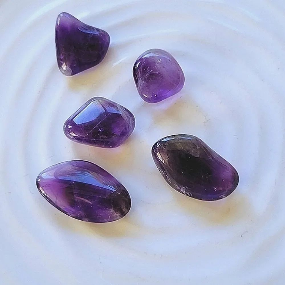 Lot of 5 | Tumbled amethyst stones